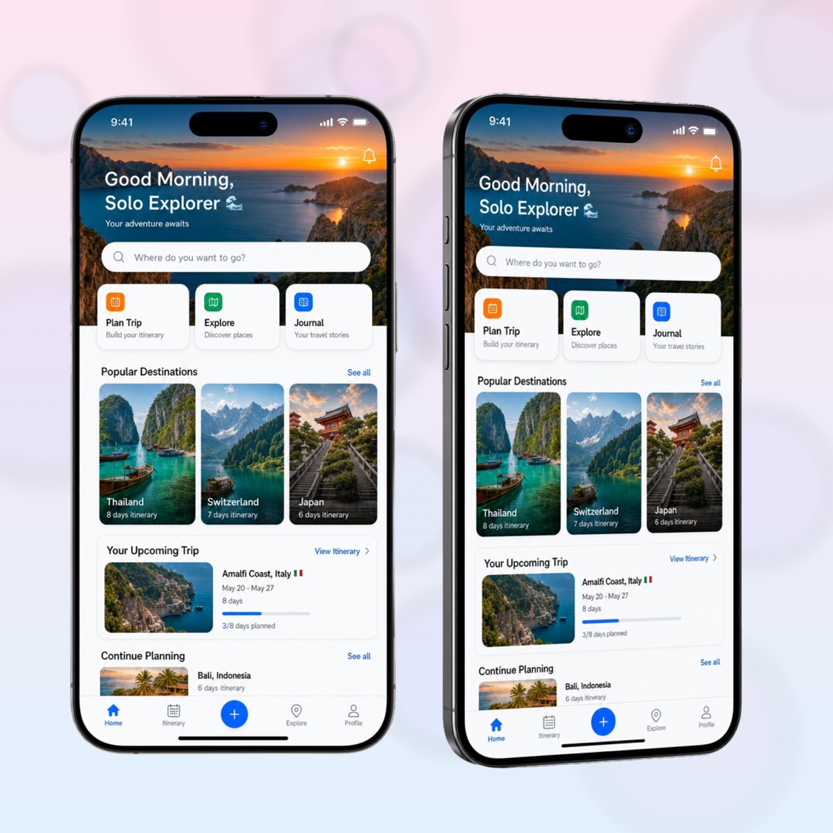 A screenshot rendered inside realistic phone frames